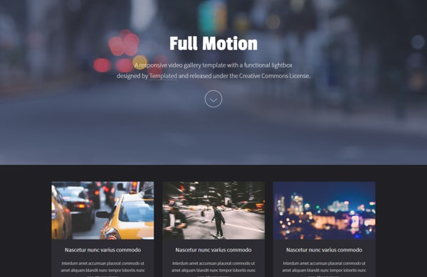 Full Motion HTML5 template