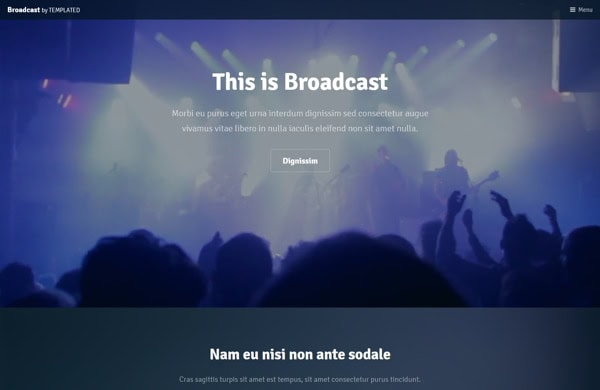 Broadcast HTML5 template