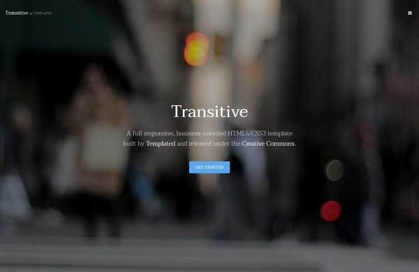 Transitive HTML5 template